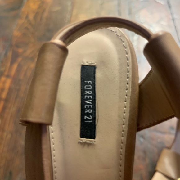 Forever 21 tan strap heels - Picture 3 of 3